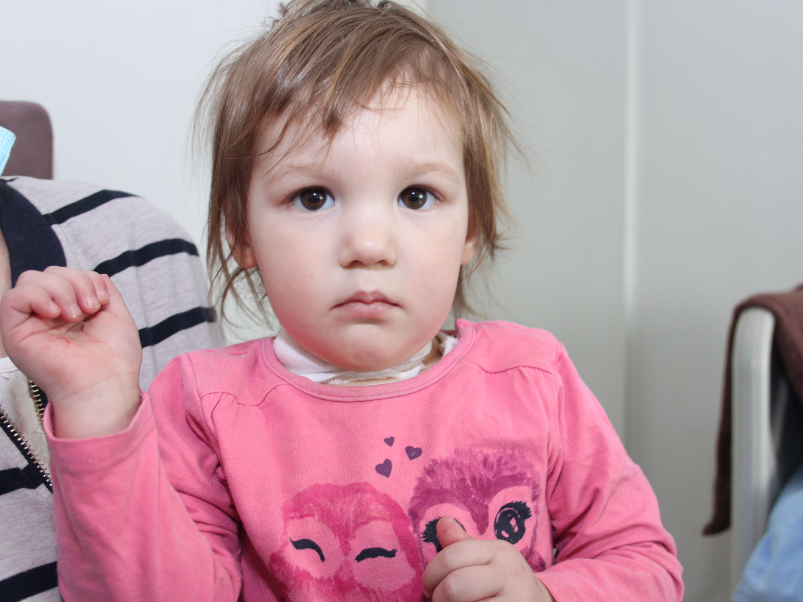 Polina's tiny heart defect made itself known.